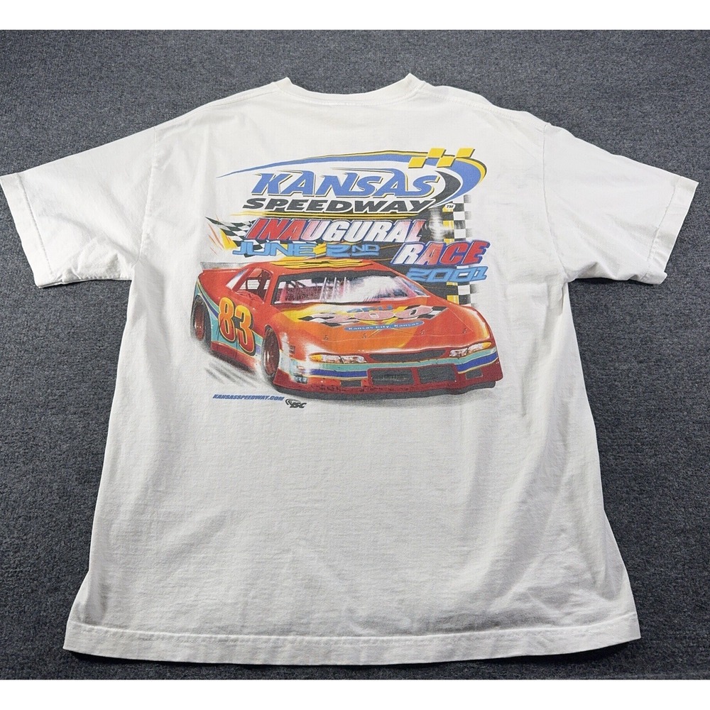 NASCAR Kansas Speedway 2001 Inaugural Race June 2, 2001 T Shirt No Size (L?) *